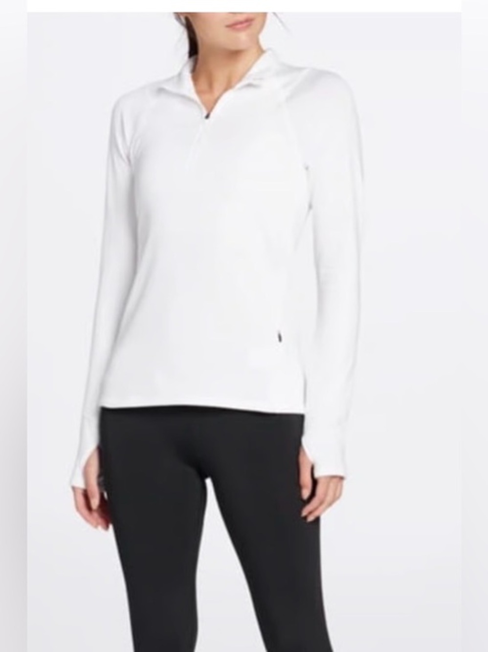 NWOT DSG White 1/4 Zip Performance  Lightweight Sweater